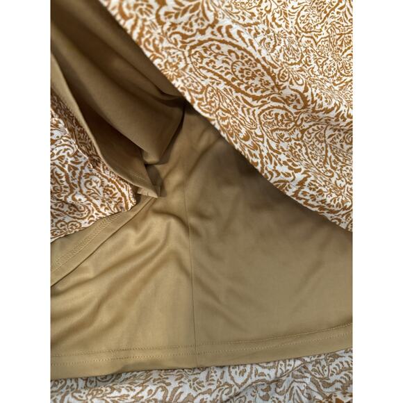 NWT Savanna Jane Babydoll Western Boho Gold Paisley Print Dress 2X Fall - Picture 11 of 13